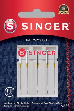 Singer Ball Point Needle 80/12 5PK for Knit Fabrics