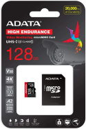 ADATA AUSDX128GUI3V30SHA2-RA1 Memory Card 128 GB, MicroSDXC, Flash memory class 10, Adapter, 80 MB/s, 100 MB/s