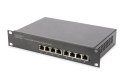 Digitus 8-port Gigabit Ethernet PoE switch DN-95317 10/100/1000 Mbps (RJ-45), Unmanaged, Rack mountable, Power supply type Inter