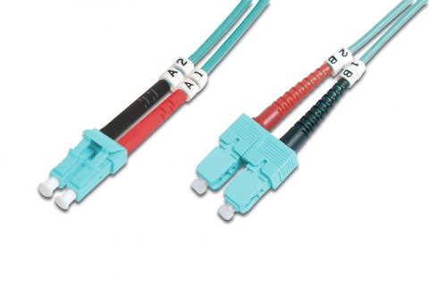 Digitus FO Patch Cord, Duplex, LC to SC MM OM3 50/125 µ, 3 m