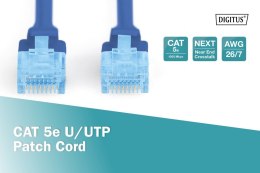 Digitus Patch cord CAT 5e U-UTP, PVC AWG 26/7, 1 m