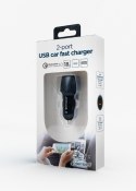 Gembird 2-port USB car fast charger TA-U2QC3-CAR-02 Black