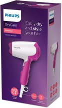 Philips Hair Dryer BHD003/00 1400 W, Number of temperature settings 2, White/Pink