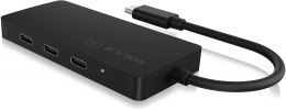 Raidsonic 4-port hub with USB Type-C interface and PD port IB-HUB1429-CPD Black