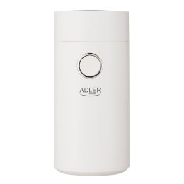 Adler Coffee grinder AD4446wg 150 W, Coffee beans capacity 75 g, Lid safety switch, White