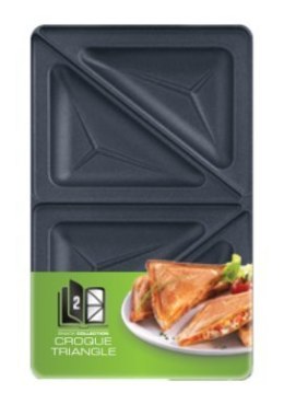 Płytka do tostów TEFAL Triangle toasted sandwich set for Snack Collection XA800212 Dimensions (W x L) 13 x 22.5 cm, Black