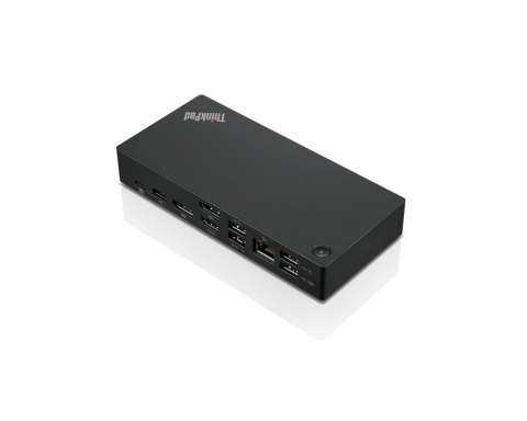 ThinkPad Universal USB USB-C Dock (Max displays: 3, Max resolution: 4K/60Hz, Supports: 2x4K/60Hz, 1xEthernet LAN (RJ-45), 2xDP 1