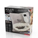 Adler Heating Blanket AD 7412 Number of heating levels 8, Number of persons 1, Washable, Soft fleece, 80 W, Grey