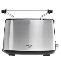 Adler Toaster AD 3214 Power 750 W, Number of slots 2, Housing material Stainless steel, Stainless steel/Black