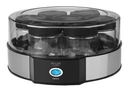 Adler Yogurt Maker AD 4476 Capacity 7x0.2 L, Stainless steel/Black