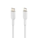 Belkin BOOST CHARGE CAA003bt1MWH USB-C to Lightning, 1 m, White