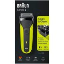 Braun Shaver 300s Operating time (max) 30 min, Black/Green