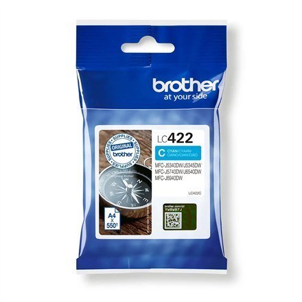 Brother LC422C Ink Cartridge, Cyan