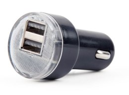 EnerGenie 2-port USB car charger EG-U2C2A-CAR-02 Black, 2.1 A