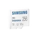 Samsung PRO Endurance MB-MJ256KA/EU 256 GB, MicroSD Memory Card, Flash memory class U3, V30, Class 10, SD adapter