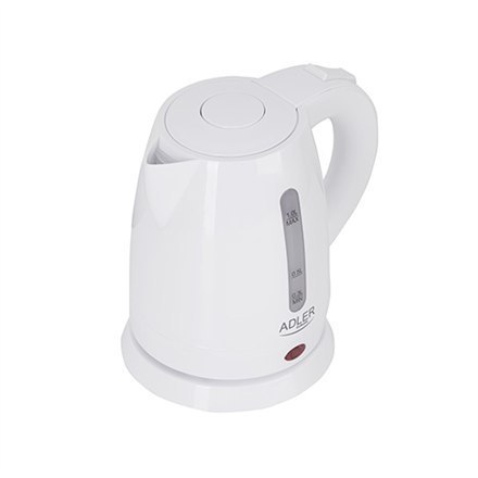 Adler Kettle AD 1272 Electric, 1600 W, 1 L, Stainless steel/Polypropylene, 360° rotational base, White