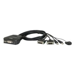 Aten 2-Port USB DVI Cable KVM Switch with Remote Port Selector