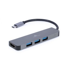 Cablexpert USB Type-C 2-in-1 multi-port adapter (Hub + HDMI) A-CM-COMBO2-01 0.09 m, Grey, USB Type-C