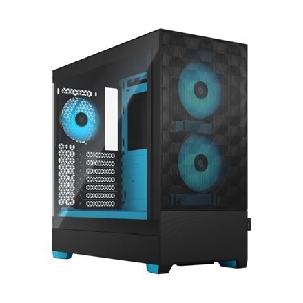 Fractal Design Pop Air RGB Cyan Core TG Clear Tint, ATX, mATX, Mini ITX, Power supply included No