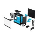 Fractal Design Pop Air RGB Cyan Core TG Clear Tint, ATX, mATX, Mini ITX, Power supply included No