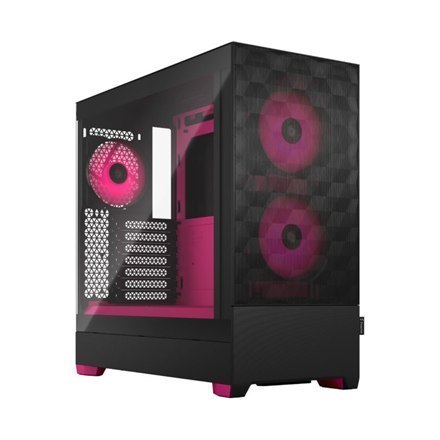 Fractal Design Pop Air RGB Magenta Core TG Clear Tint, ATX, mATX, Mini ITX, Power supply included No