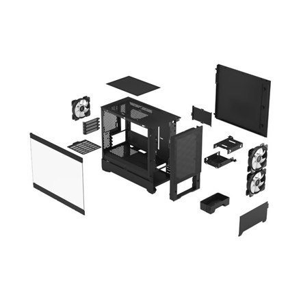 Fractal Design Pop Mini Air RGB Black TG Clear Tint, mATX, Mini ITX, Power supply included No Fractal Design Pop Mini Air RGB Black TG Clear Tint, mATX, Mini ITX, Power supply included No