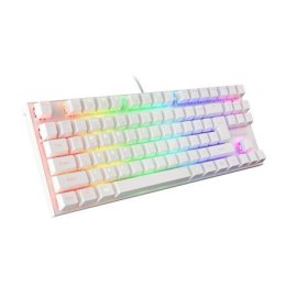 Genesis THOR 303 TKL Gaming keyboard, RGB LED light, US, White, Wired, Brown Switch