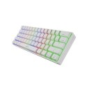 Genesis THOR 660 RGB Gaming keyboard, RGB LED light, US, White, Bluetooth, Wired, Wireless connection, Gateron Red Switch