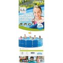 Basen Intex Metal Frame Pool Set with Filter Pump, Safety Ladder, Ground Cloth, Cover Blue, Age 6+, 457x122 cm