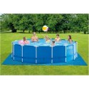 Basen Intex Metal Frame Pool Set with Filter Pump, Safety Ladder, Ground Cloth, Cover Blue, Age 6+, 457x122 cm