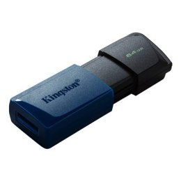 Kingston USB 3.2 Flash Drive DataTraveler Exodia M 64 GB, USB 3.2, Black/Blue