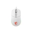 MSI Clutch GM11 Optical, RGB LED light, White, Gaming Mouse, 1000 Hz