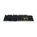 MSI GK50 Elite, Gaming keyboard, RGB LED light, US, Wired, Black/Silver