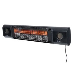 SUNRED Heater SOUND-2000W, Sun and Sound Ultra Wall Infrared, 2000 W, Black