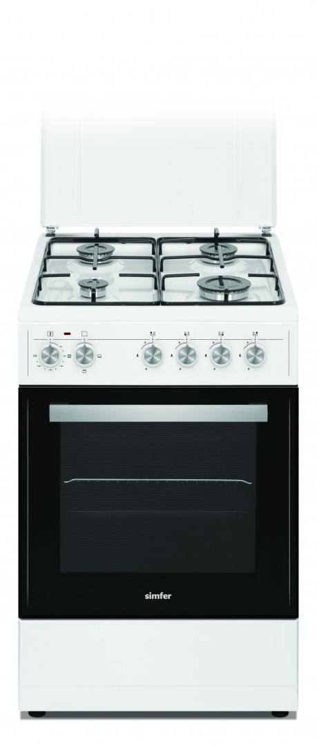 Simfer Cooker 4403SERBB Hob type Gas, Oven type Electric, White, Width 50 cm, Electronic ignition, 48 L, Depth 55 cm, A