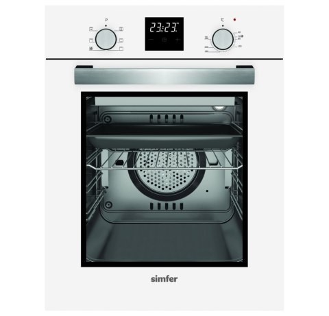 Piekarnik Simfer Oven 4207BERBB 47 L, White, Easy to clean, Pop-up knobs, Width 45 cm, Built in