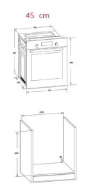 Piekarnik Do Zabudowy Simfer Oven 4207BERIM 47 L, Inox, Easy to clean, Pop-up knobs, Width 45 cm, Built in