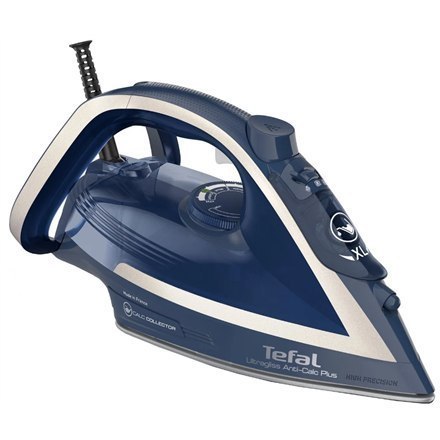 TEFAL Steam Iron FV6830E0 2800 W, Water tank capacity 270 ml, Continuous steam 50 g/min, Silver/Blue