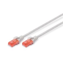 Digitus CAT 6 U-UTP Patch cord, PVC AWG 26/7, Modular RJ45 (8/8) plug, 1 m, Grey