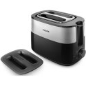 Philips Toaster HD2517/90 Daily Collection Power 830 W, Number of slots 2, Housing material Plastic, Black/Stainless Steel