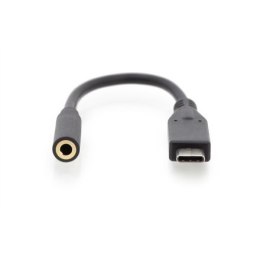 Digitus USB Type-C Audio adapter cable, Type-C - 3.5mm M/F, 0.2m, Audio input/output, Version 3.1 AK-300321-002-S	 Black, 3.5mm,