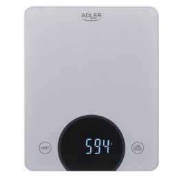 Adler Kitchen Scale AD 3173s Maximum weight (capacity) 10 kg, Graduation 1 g, Display type LED, Grey