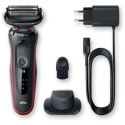 Braun Shaver 51-R1200s	 Operating time (max) 50 min, Wet & Dry, Black/Red