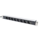 Digitus Aluminum outlet strip with 8 safety outlets 	DN-95401 Sockets quantity 8, 8x safety outlets 250VAC 50/60Hz / 16A / 4000W