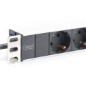 Digitus Aluminum outlet strip with 8 safety outlets 	DN-95401 Sockets quantity 8, 8x safety outlets 250VAC 50/60Hz / 16A / 4000W