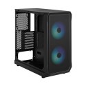 Fractal Design Focus 2 RGB Black TG Clear Tint, Midi Tower, Power supply included No