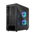 Fractal Design Focus 2 RGB Black TG Clear Tint, Midi Tower, Power supply included No