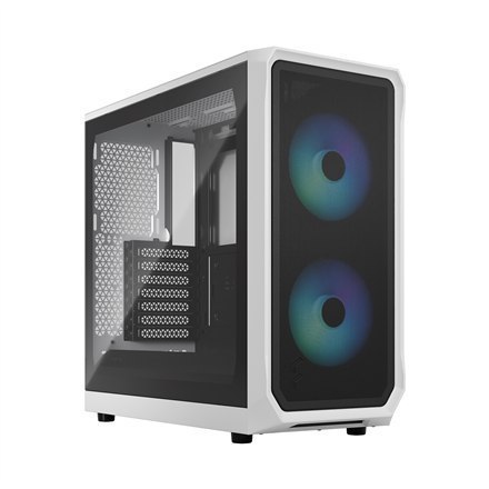 Fractal Design Focus 2 RGB White TG Clear Tint, Midi Tower, Power supply included No Fractal Design Focus 2 RGB White TG Clear Tint, Midi Tower, Power supply included No