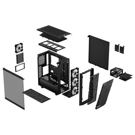 Fractal Design Meshify 2 Compact RGB Black TG Light Tint, Mid-Tower, Power supply included No Fractal Design Meshify 2 Compact RGB Black TG Light Tint, Mid-Tower, Power supply included No
