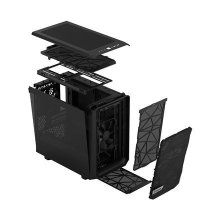 Fractal Design Meshify 2 Nano Black TG dark tint, ITX, Power supply included No Fractal Design Meshify 2 Nano Black TG dark tint, ITX, Power supply included No